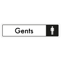 Gents Door Sign - Black on White