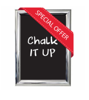 A3 size Polished Silver Snapframe with Chalkboard insert - While stocks last!!