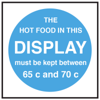 Hot Food Display Temperature Sign