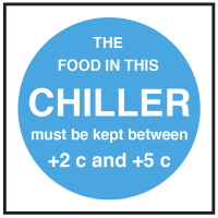 Chiller Food Display Temperature Notice