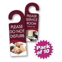 Premium Door Hanger - Do Not Disturb / Please Service - Pack of 10