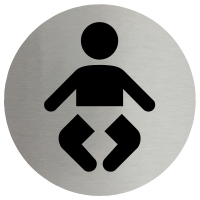 Baby Changing Symbol Stainless Steel Disc