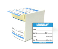 Monday Day Dot Food Labels - 50x50mm