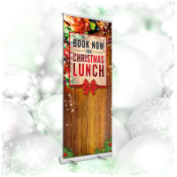 Roller Banners Book Now for Christmas 850x2000mm