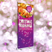 Christmas Roller Banner Book Now Design 850x2000mm