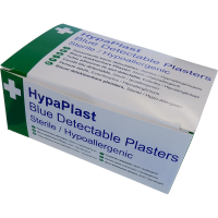 HypaPlast Blue Catering Plasters, 7.2x2.5cm (Pack of 100)