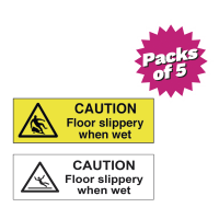 Caution Floor Slippery When Wet Sticker Packs