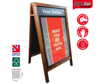 Premium Snap poster Frame Wooden Chalkboard Pavement A-boards