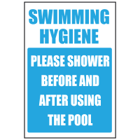 Shower Before Using the Swimming Pool Sign