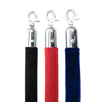 Chrome Clip Velvet Barrier Ropes