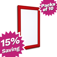 Pack of 10 - A4 & A3 Red Snap Poster Frames - Saving of 15%
