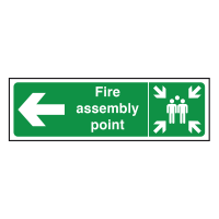 Fire Assembly Point Sign Left