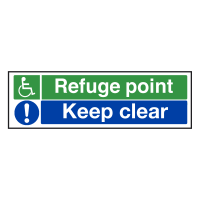 Refuge Point Keep Clear Sign