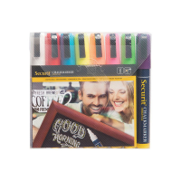 Liquid Chalk Pens - Pack of 8 Bright Colours - Size Medium 2-6 mm Nib