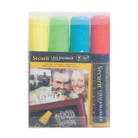 Liquid Chalk Pens - Pack of 4 Bright Colours - Size Large 7-15 mm Nib
