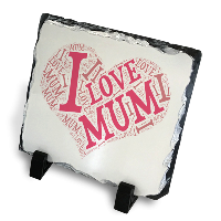 I Love Mum Mothers Day Gift Slate with stand