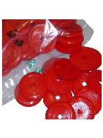 Red Plastic Washers (100)