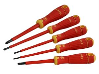 Bahco&#174; Bahcofit Insulated Slotted & Phillips 5-Piece Screwdriver Set
