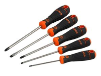 Bahco&#174; Bahcofit Slotted & Pozi-Drive 5-Piece Screwdriver Set
