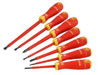 Bahco&#174; Bahcofit Insulated Slotted & Pozi 7 Piece Screwdriver Set