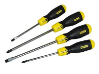 Stanley Tools Cushion Grip Parallel/Flared/Phillips Screwdriver Set of 4