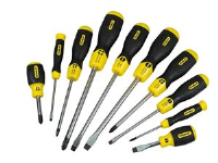 Stanley Tools Cushion Grip Flared & Phillips Screwdriver Set of 10