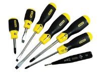 Stanley Tools Cushion Grip Flared & Phillips Screwdriver Set of 6 & Voltage Tester