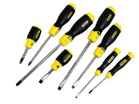 Stanley Tools Cushion Grip Screwdriver Flared & Phillips Set of 8