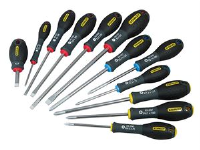 Stanley Tools FatMax Screwdriver Set Parallel/ Flared/Phillips/Pozi Set of 12