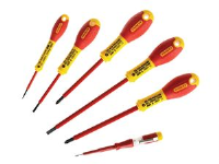 Stanley Tools FatMax VDE Insulated Phillips & Parallel Screwdriver Set of 6