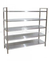 S/S Racking Freestanding Solid Shelves - 1500x500x1500mm