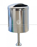 Electropolished S/S Waste Receptacle - on Castors