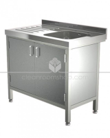 Stainless Steel Sink with Single Drainer & Cupboard