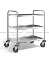Stainless Steel 3 Tier Clearing Trolley