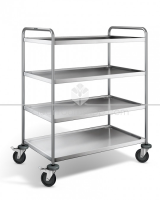 Stainless Steel 4 Tier Clearing Trolley