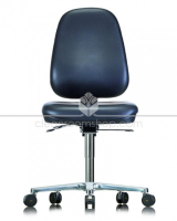 Cleanroom ESD Vinyl Low Chair on Glides