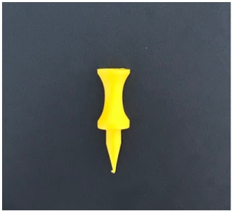 Moulded Plastic Yellow Golf Tees