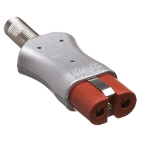 Aluminium silicone 2 pin plug connector - Straight