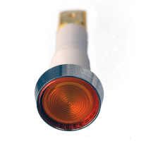 LED Panel Indicators 10mm chrome bezel - Amber