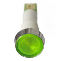 LED Panel Indicators 10mm chrome bezel - Green