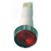 LED Panel Indicators 10mm chrome bezel - Red