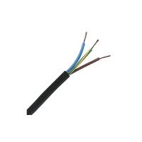 PVC Flexible Cable 3 core 3183Y Black - 0.75mm2, 10m