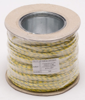 Silicone/Glassfibre 1.00mm2 Cabling SIAF/GL - 100m, Grn/Yell