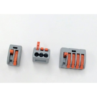 WAGO type 222 Conductor Compact Lever Splicing Connector 32A Grey/Orange
