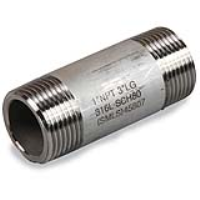 1/2" NPT 3K BARREL NIPPLE 316L X 3" LONG (SCH80S)