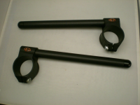 Aluminium Clipons 50mm (Black). Made By SES Race Products. PAB050-BK