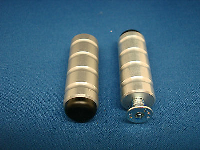 Motorcycle Large Round Alloy Toe Pegs (1 Pair) Anodised Silver. Tp5. 