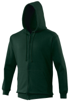 Bespoke Promotional Fruit Of The Loom Childrens Green Zipped Hooded Sweatshirts For Chess