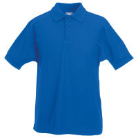 Bespoke Promotional Spiro Childrens Royal Blue Poloshirts For Shinty