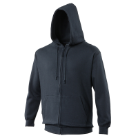 Customised Promotional Henbury Unisex Blue Zipped Hooded Sweatshirts For Darts